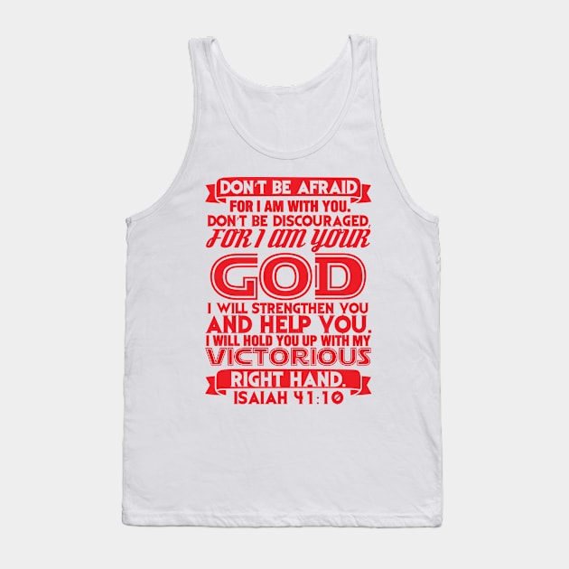 Isaiah 41:10 Tank Top by Plushism